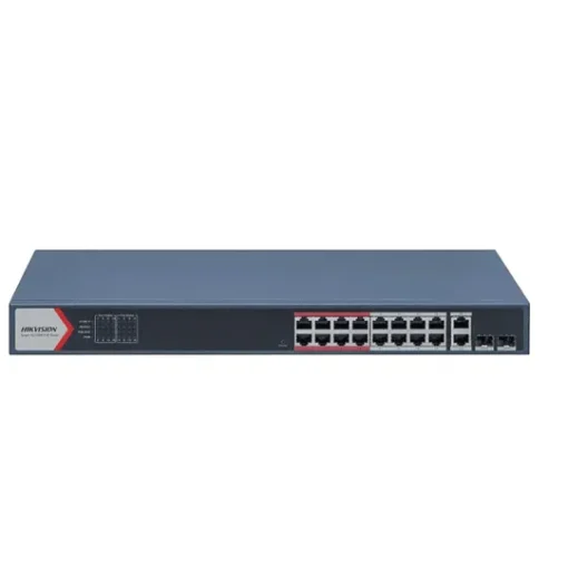 Switch PoE Hikvision DS-3E1318P-EI, 16 Puertos Gigabit, 2 SFP, 230W PoE (MPN DS-3E1318P-EI-V2, Switches de red) img-1