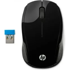 Hp 200 Inalámbrico Optical Mouse (Negro (MPN X6W31AA, Mouses) img-1