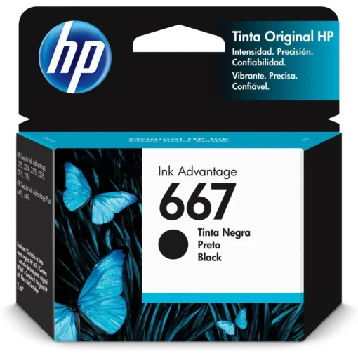 Hp Cartucho De Tinta 667 Negro Original 3YM79AL