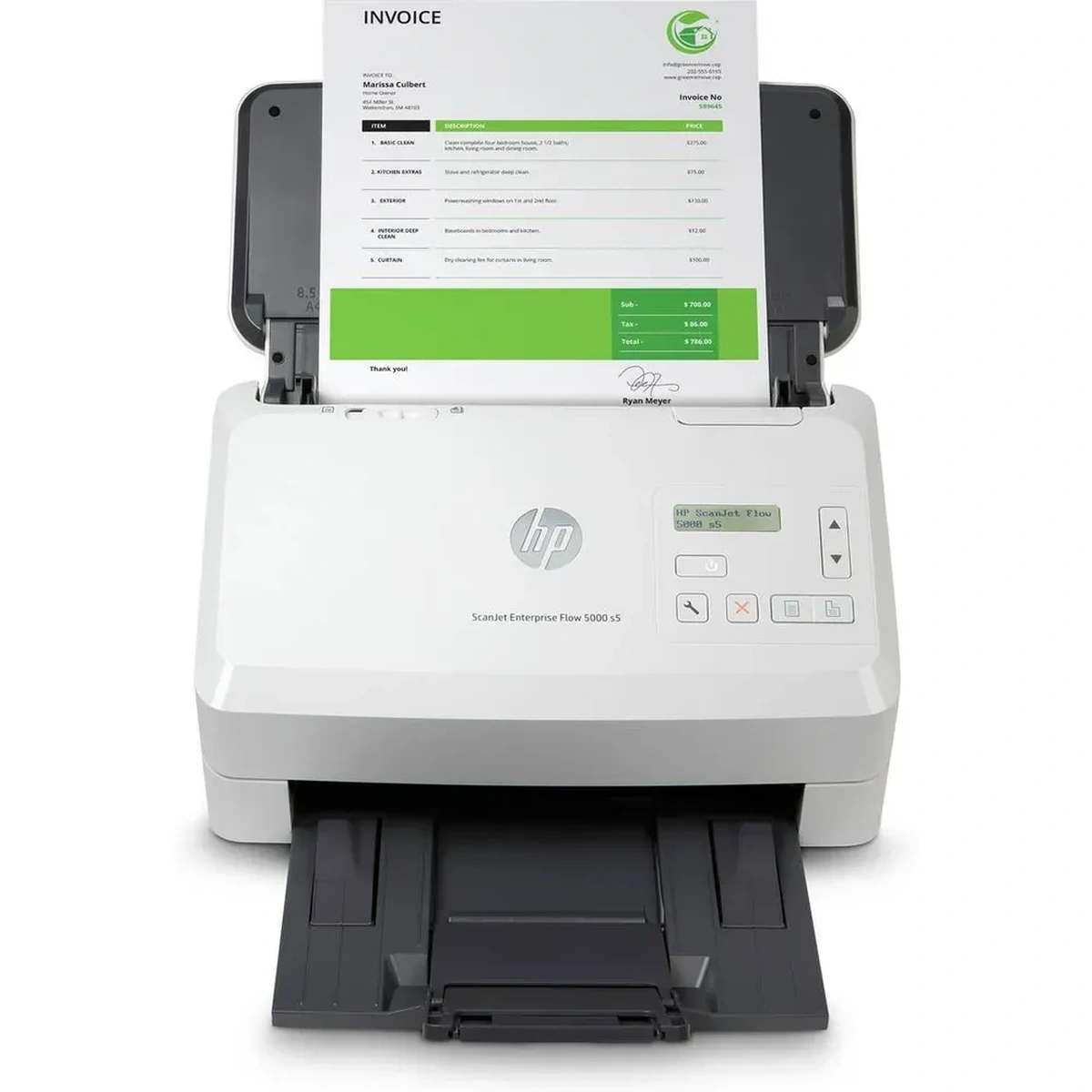 Hp Escáner Scanjet Enterprise Flow 5000 S5, 65Ppm, Usb 3.0, Dúplex, Blanco (MPN 6FW09A, Scanners) img-1
