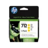 Pack de 3 cartuchos de tinta HP 712 Amarillo, 29ml, Para DesignJet (MPN 3ED79A, Suministros para impresoras) img-1