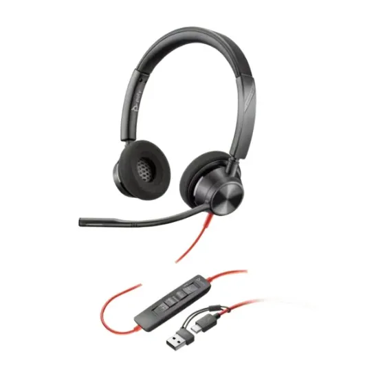 Hp Poly Blackwire 3320 Stereo Microsoft Teams Certifi (MPN 8X220AA, Audífonos) img-1