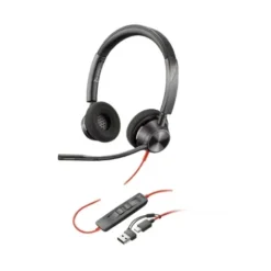Hp Poly Blackwire 3320 Stereo Microsoft Teams Certified Usbc Headset Usbca Adapt (MPN HP POLY BLACKWIRE 3320 STEREO MICROSOFT TEAMS CERTIFIED USB-C HEADSET +USB-C/A A, Audífonos) img-1