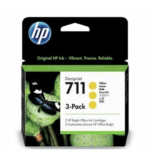 Hp Tinta 711 3-Pack 29-Ml Amarillo Ink Cartridges (MPN CZ136A, Suministros para impresoras) img-1
