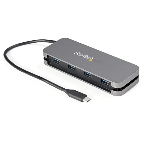 Hub USB-C 4 puertos, USB 3.0 type-A, Startech, compacto y portátil (MPN HB30CM4AB, Adaptadores, HUBs y Dockings) img-1