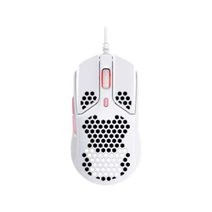Hyperx Mouse Gamer Pulsefie Haste, Hasta 3200 DPI, 6 Botones, USB, Blanco/Rosado 4P5E4AA