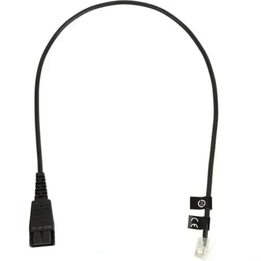Jabra Cable Para Auriculares RJ-10 (M) a QD (Quick Disconnect) 50cm (MPN 8800-00-01, Adaptadores y Accesorios De Red) img-1