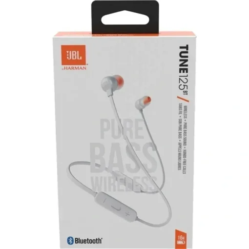 Jbl Audífonos Inalámbricos Tune 125Bt, Bluetooth, In-Ear, Batería 16Hrs, Blanco (MPN JBLT125BTWHTAM, Audífonos) img-1