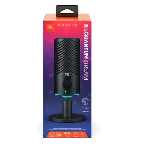 Jbl Micrófono Para Streaming Quantum Stream, Cardioide Omnidireccional, Usb JBLQSTREAMBLKAM img-1