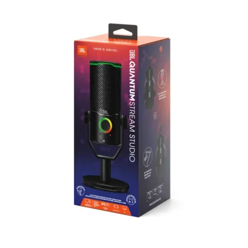 Jbl Micrófono Usb Premium Para Sreaming Quantum Stream Studio, Condensador JBLSTRMSTUDIOBLKAM