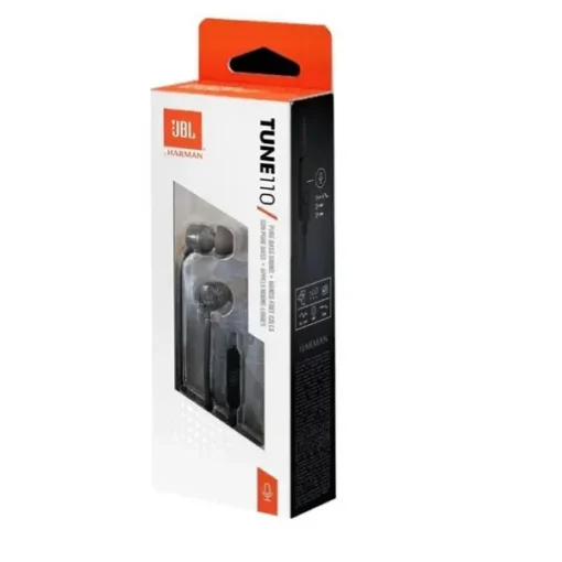 Jbl T110 Auriculares Internos Con Micro En Oreja Cableado Conector De 3 JBLT110BLKAM img-1