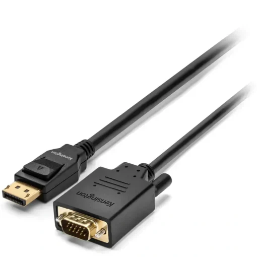 Cable DisplayPort a VGA Kensington, 1.8m, Soporta hasta 1080p (MPN K33024WW, Cables, adaptadores y accesorios para pantallas) img-1