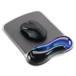 Kensington Duo Gel Mouse Pad Alfombrilla De Mouse Con Apoyamuñecas Negro, Azul (MPN K62401AM, Mouse Pads) img-1