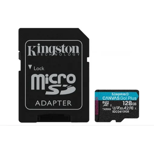Kingston Flash Memory Card Minisdhc V30 Card + Adapter (MPN SDCG4/128GB, Tarjetas Micro SD) img-1