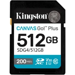 Kingston Flash Memory Card Sdxc Canvas 512Gb Sdxc Canvas Go Plus Gen4 (MPN SDG4/512GB, Tarjetas Micro SD) img-1