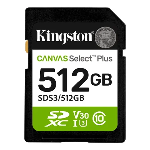 Kingston Memoria 512Gb Sd Xc Canvas Select Plus Gen3 150Mb (MPN SDS3/512GB, Tarjetas Micro SD) img-1