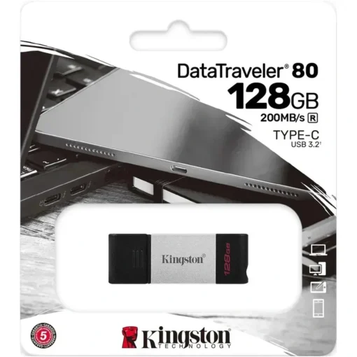 Kingston Pendrive Datatraveler 80 128Gb Usb 3.2 Velocidad De Transferencia 200 (MPN DT80/128GB, Pendrives) img-1