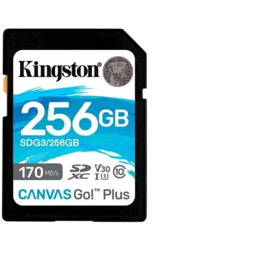 Kingston Tarjeta De Memoria Sd 256Gb Canvas Go! Plus, Vídeos 4K Uhd, Hasta (MPN SDG3/256GB, Tarjetas Micro SD) img-1