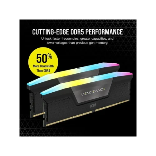Kit Memorias RAM Corsair Vengeance RGB De 64GB (2x 32GB), DDR5