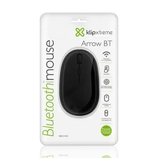 Klip Xtreme Arrow Bt Mouse Diestro Y Zurdo Óptico 4 Botones Inalámbrico KMB-251BK img-1