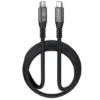 Klip Xtreme Cable Usb 1.8 Metros Usb-C A Usb-C, Negro, Trenzado, Carga Rápida (MPN KAC-550-6FT, Accesorios para portátiles) img-1
