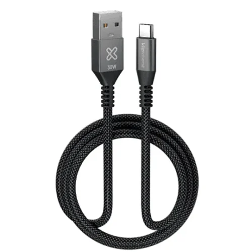 Klip Xtreme Cable Usb-A A Usb-C De 1 M, Carga Rápida 30W, Trenzado Resistente (MPN KAC-050-3FT, Accesorios para portátiles) img-1