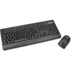 KlipXtreme Teclado y Mouse Inalámbrico, USB, 1000 PPP, Negro (MPN KCK-265S, Kit Teclado y Mouse) img-1