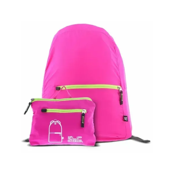 Klip Xtreme Mochila Nylon Fabric Neon Rosado Foldable Backpack P/N KFB-001PK img-1