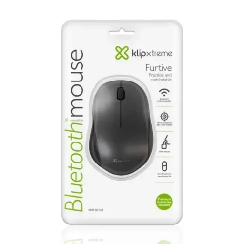 Klip Xtreme Mouse Furtive Bluetooth 5.0 1600Dpi Negro/Gris (Mouse Furtive KMB-001GR img-1