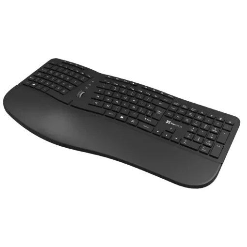 Klip Xtreme Teclado Spanish Inalámbrico 2.4 Ghz All Negro Ergonomic KBK-530S