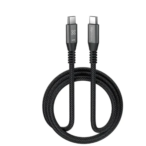 Klip Xtreme Usb Cable 24 Pin Usb-C 1 M Negro 60W Braided Fast Charging (MPN KAC-250-3FT, Accesorios para portátiles) img-1