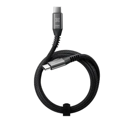 Klip Xtreme Usb Cable 24 Pin Usb-C 1.8 M Negro 240W 40Gbps Braided Fas (MPN KAC-850-6FT, Accesorios para portátiles) img-1