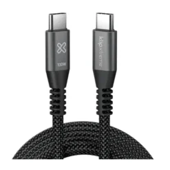 Klip Xtreme Usb Cable 24 Pin Usb-C 3 M Negro 240W Braided Fast Chargin (MPN KAC-750-10FT, Accesorios para portátiles) img-1