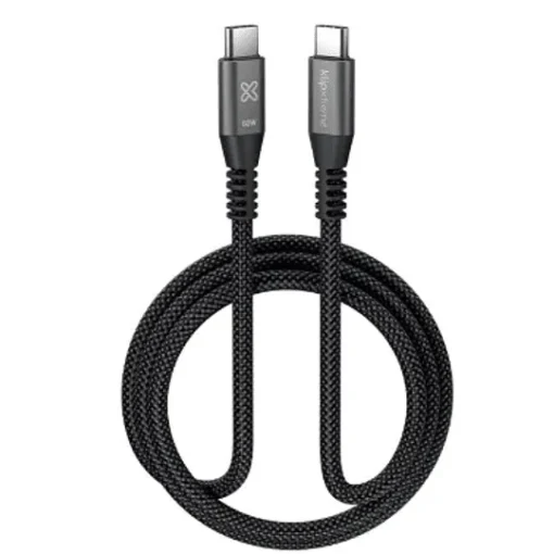 Klip Xtreme Usb Cable 24 Pin Usb-C 3 M Negro 60W Braided Fast Charging (MPN KAC-250-10FT, Accesorios para portátiles) img-1