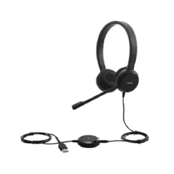 Lenovo Auricular Voip Estéreo Pro Con Cable, Alámbrico, Usb, Negro (MPN 4XD0S92991, Audífonos) img-1