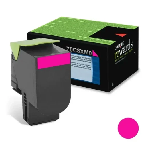 Lexmark Tóner Unison 708Xm Magenta, 4000 Páginas, para CS510de (MPN 70C8XM0, Suministros para impresoras) img-1