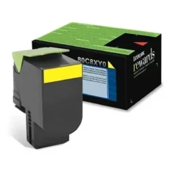 Tóner Lexmark 808XY Amarillo 4000 Páginas Extra Alto Rendimiento (MPN 80C8XY0, Suministros para impresoras) img-1