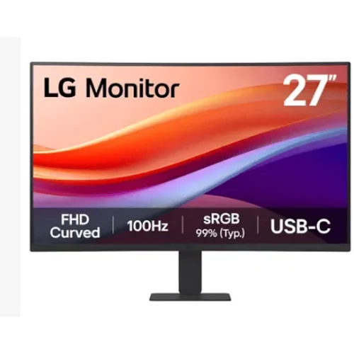 Lg Monitor Curvo 27 Inches Fhd 100Hz 5Ms (MPN 27U421A-BQ, Monitores) img-1