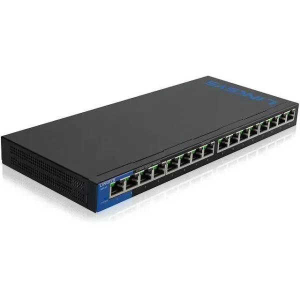 Linksys Business Switch Unmanaged 16 X 10/100/1000 Desktop, Wall-Mountable Ac LGS116 img-1