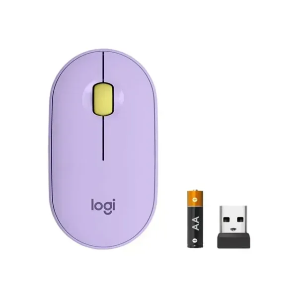 Logitech M350 Pebble Mouse Inalámbrico Bluetooth Or 2.4 Ghz Lavanda 910-006659 img-1