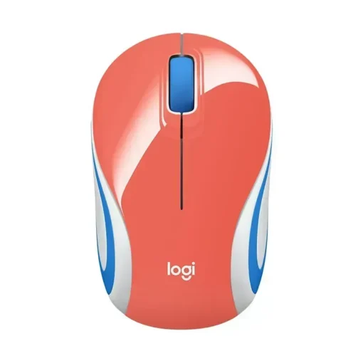 Logitech Mouse Inalambrico Mini M187 Coral 3 Botones Inalámbrico 2.4 Ghz 910-005362 img-1