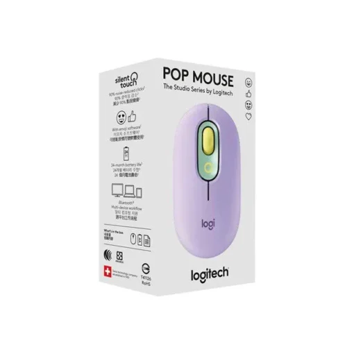 Logitech Mouse Pop 4 Botones Bluetooth 5.1 Le Morado P/N 910-006550