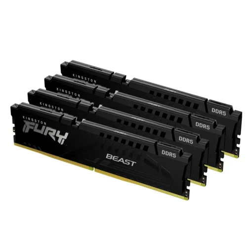 Memoria RAM 128GB (Kit 4x32GB) DDR5 5600MT/s CL40 Kingston Fury Beast Black KF556C40BBK4-128 img-1