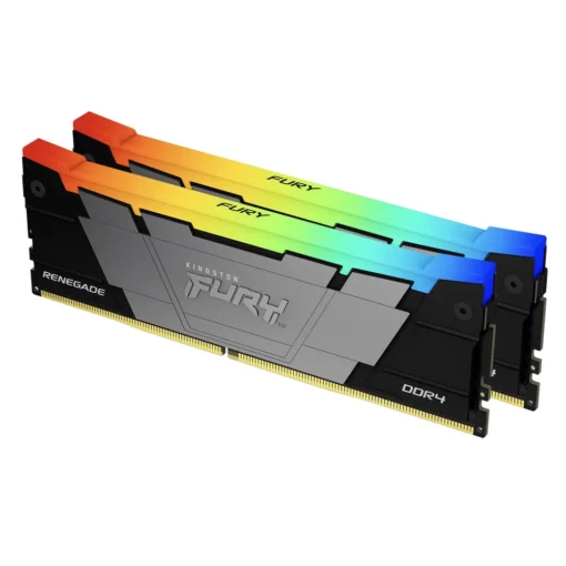 Memoria RAM 32GB (2x 16GB) DDR4 3600MT/s CL16 Kingston Fury Renegade RGB Black KF436C16RB12AK2/32