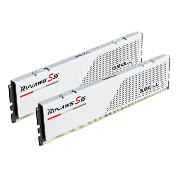 Memoria RAM 32GB (2x16GB) 6000MT/s CL30 DDR5 G.SKill Ripjaws S5 White, Intel XMP F5-6000J3040F16GX2-RS5W img-1