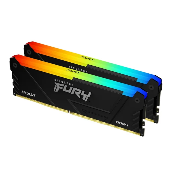 Memoria RAM 32GB (2x16GB) DDR4 3200MT/s CL16 Kingston Fury Beast RGB KF432C16BB2AK2/32