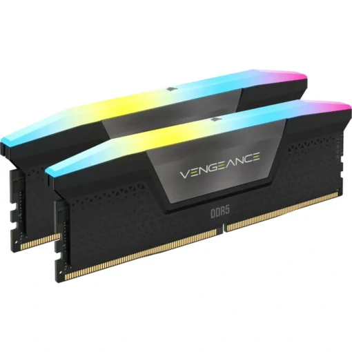 Memoria RAM 32GB (2x16GB) DDR5 6000MT/s CL30 Corsair Vengeance RGB (Black) (MPN CMH32GX5M2B6000C30, Memorias RAM para PC) img-1