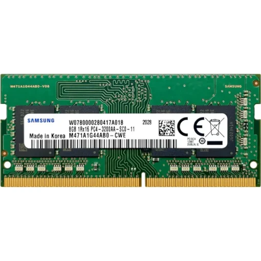 Memoria RAM 8GB 3200MT/s DDR4 CL 22 Samsung 1Rx16 1.2V SODIMM (MPN M471A1G44AB0-CWE, Memorias RAM para PC) img-1