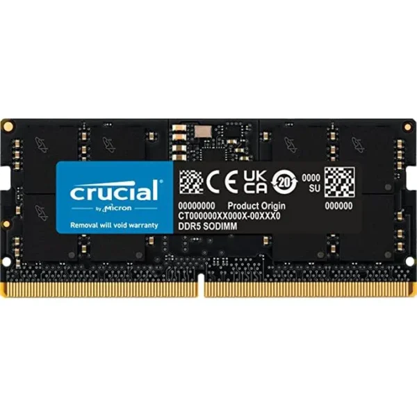 Memoria RAM Notebook 16GB 4800Mhz DDR5 CL40 Crucial SODIMM 1.1V CT16G48C40S5