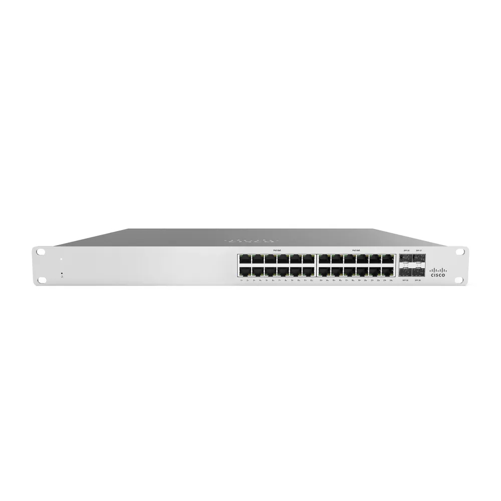 Meraki Switch Cisco Ms120-24P, 24 Puertos 10/100/1000Mbps + 4 Puertos Sfp, 56 MS120-24-HW